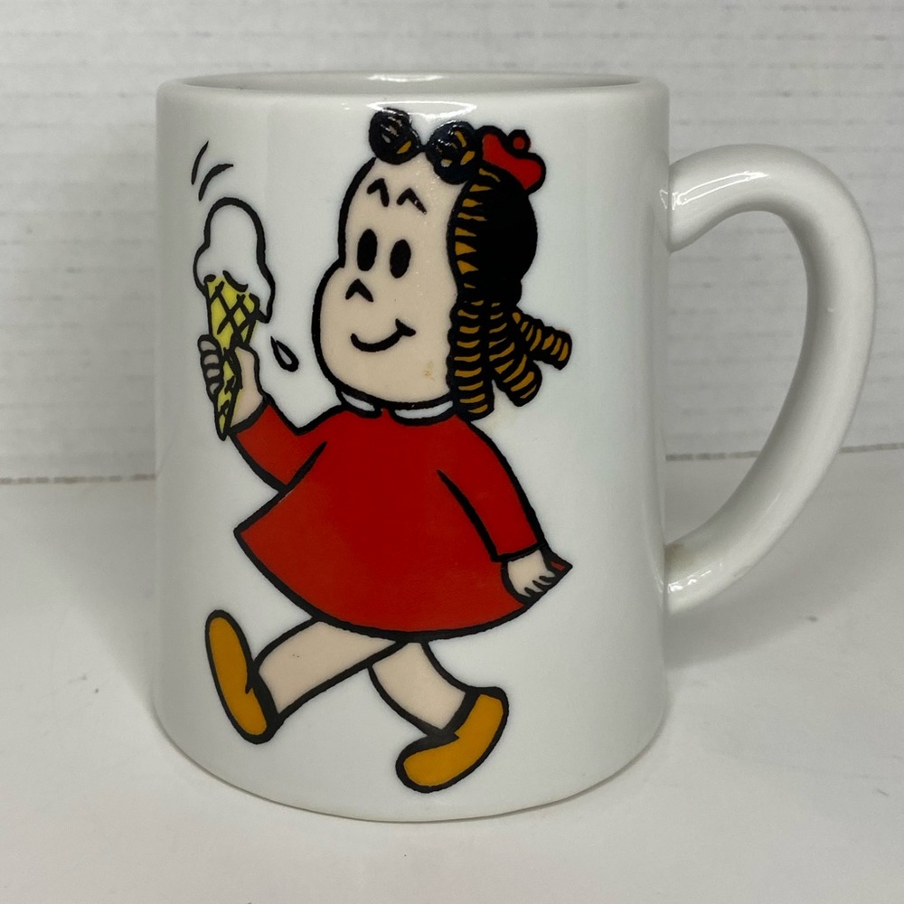 Rare!! Porcelain Little Lulu Musical Coffee Mug Schmid Bros Mint Condition!